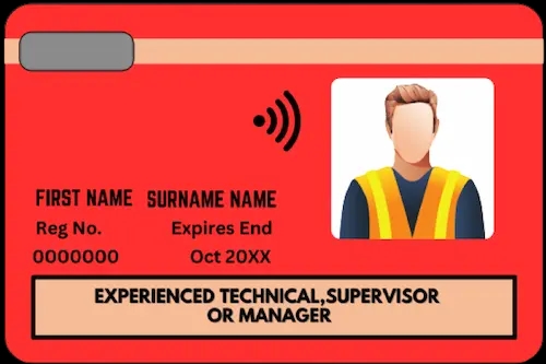 Experienced Technical Supervisor or Manager Card